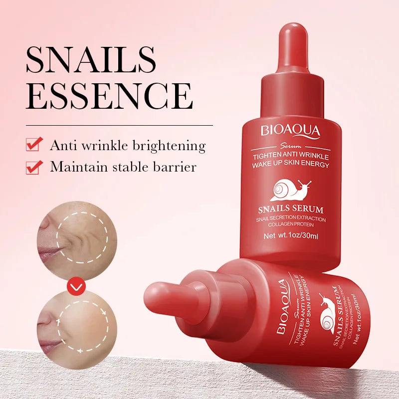 3pcs/set BIOAQUA Turmeric Snail Nicotinamide Facial Essence Moisturizing Anti Wrinkle Whitening Face Serum Skin Care Products