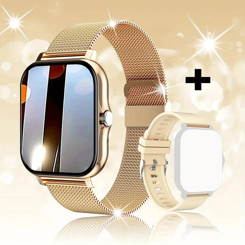 For Android OS IOS Phone Color Screen Full Touch Custom Dial Smart Watch Women Bluetooth Call SmartWatch Men 2024 New