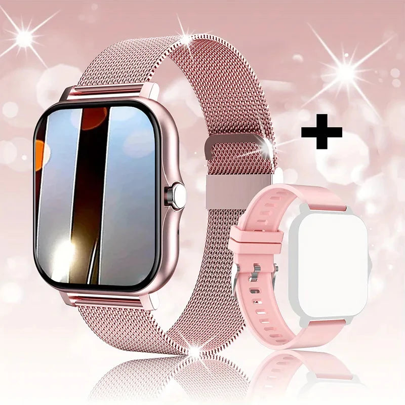 For Android OS IOS Phone Color Screen Full Touch Custom Dial Smart Watch Women Bluetooth Call SmartWatch Men 2024 New