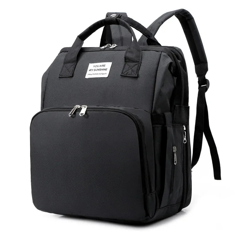 New Diaper Baby Bags with Bed Mummy Bag Waterproof Nylon Maternity Nappy Moms Backpack Baby Nursing Changing Bag For Baby Care