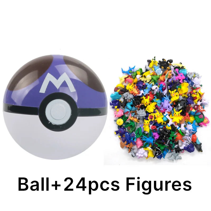 Funny Joy Pokemoning Toys 7Cm Elf Ball 2-3cm Anime Action PokeBall Figures Monster Toy Model Dolls Children Christmas Gift