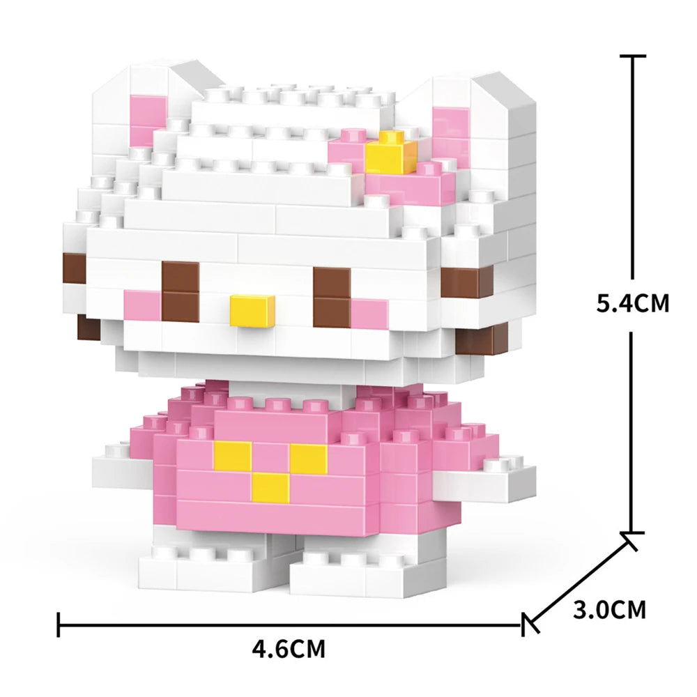 Cartoon Kuromi Cinnamoroll Block Character Assembled Model Building Block Dolls Toy Children Gif