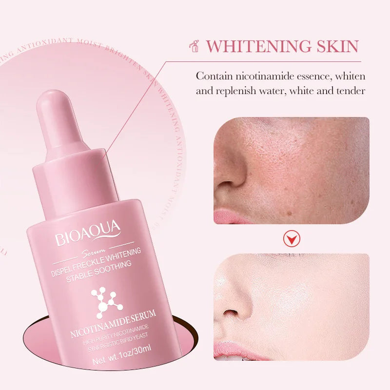 3pcs/set BIOAQUA Turmeric Snail Nicotinamide Facial Essence Moisturizing Anti Wrinkle Whitening Face Serum Skin Care Products
