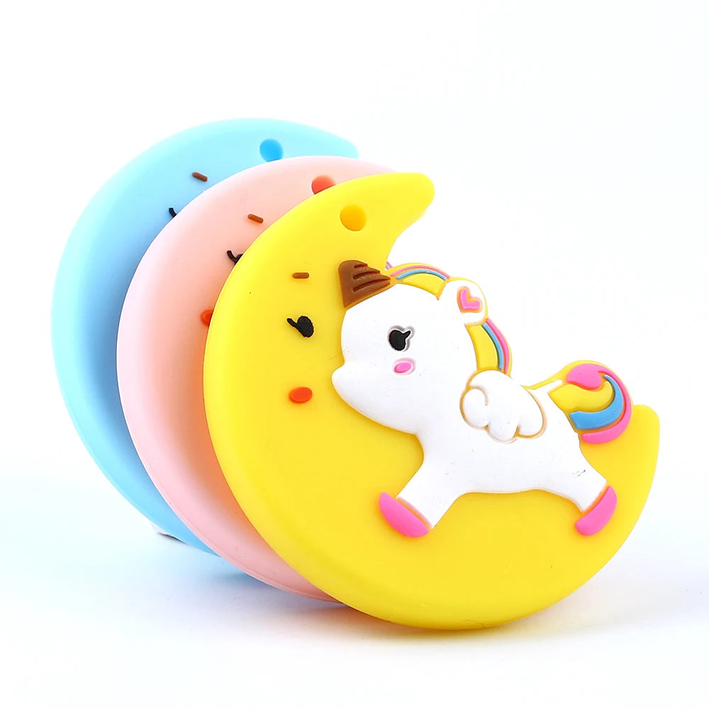 1Pcs Silicone Teether Animal Koala Rodent Cartoon Food Grade DIY Baby Necklace Pendant Oral Care Baby Teether Toys
