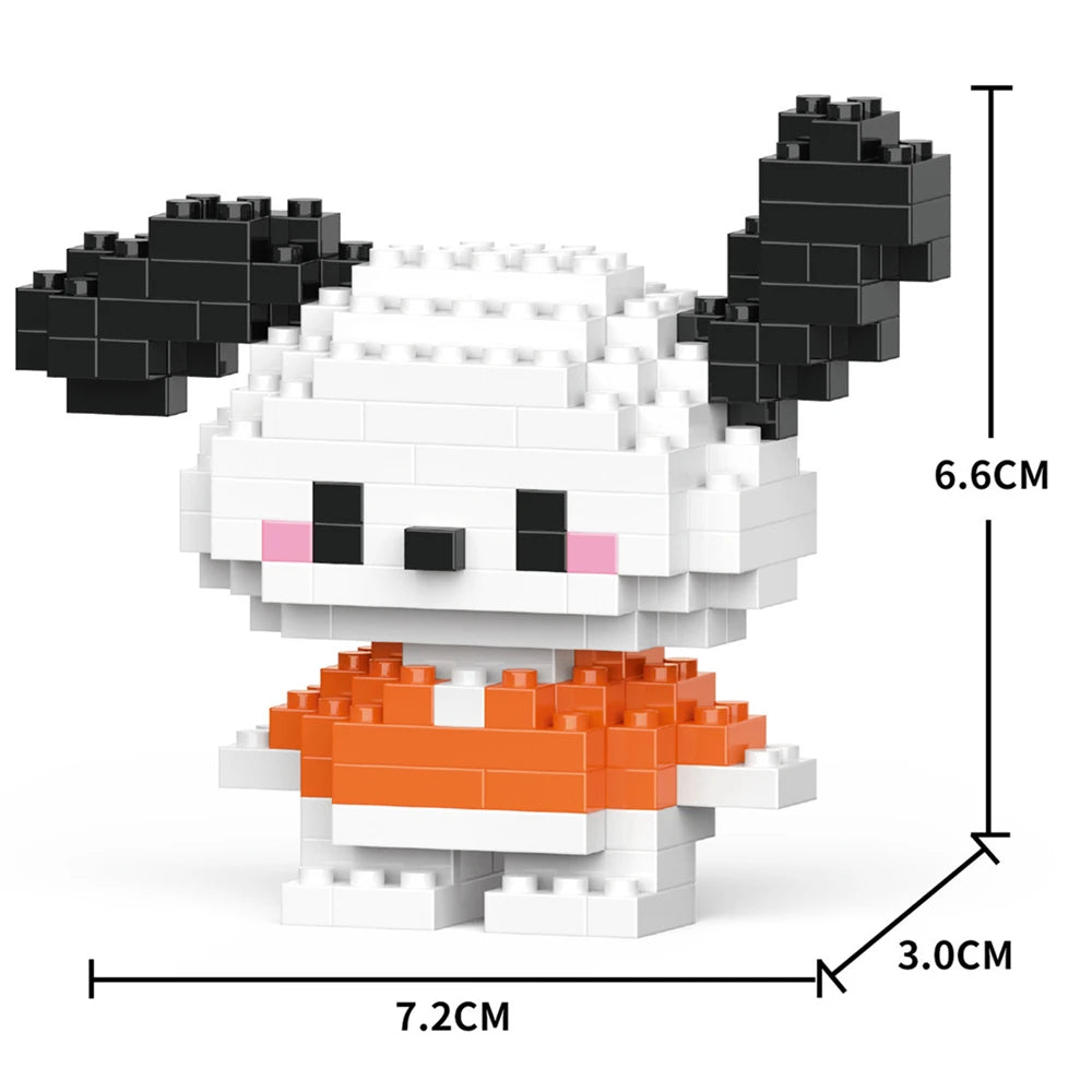 Cartoon Kuromi Cinnamoroll Block Character Assembled Model Building Block Dolls Toy Children Gif