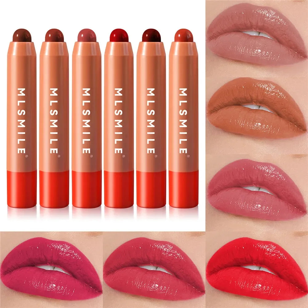 6 Colors Waterproof Nourishing Smooth Lipstick Pen Velvet Lipliner Lasting Not Fading Makeup Nude Pink Lip Tint Lips Cosmetic