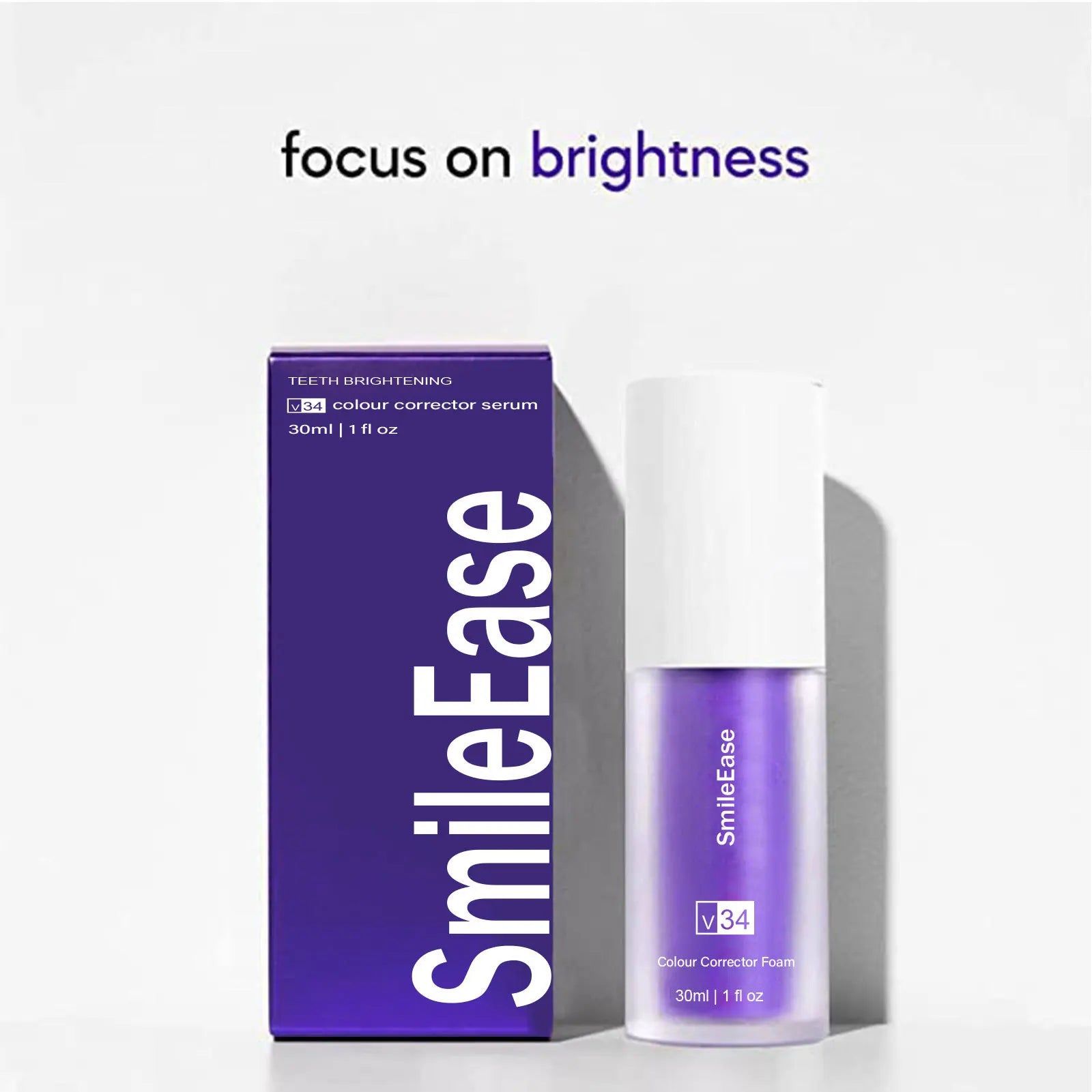 30ml V34 Purple Whitening Fresh Breath Brightening Toothpaste Remove Stains Reduce Yellowing Care For Teeth Gums Oral Care