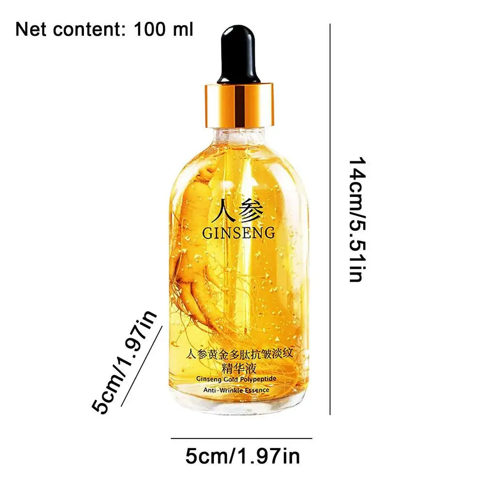 100ml/120ml Golden Ginseng Essences water Anti-wrinkle Face Serum Fade Fine Lines Hyaluronic Acid Moisturizing Facial Skin Care