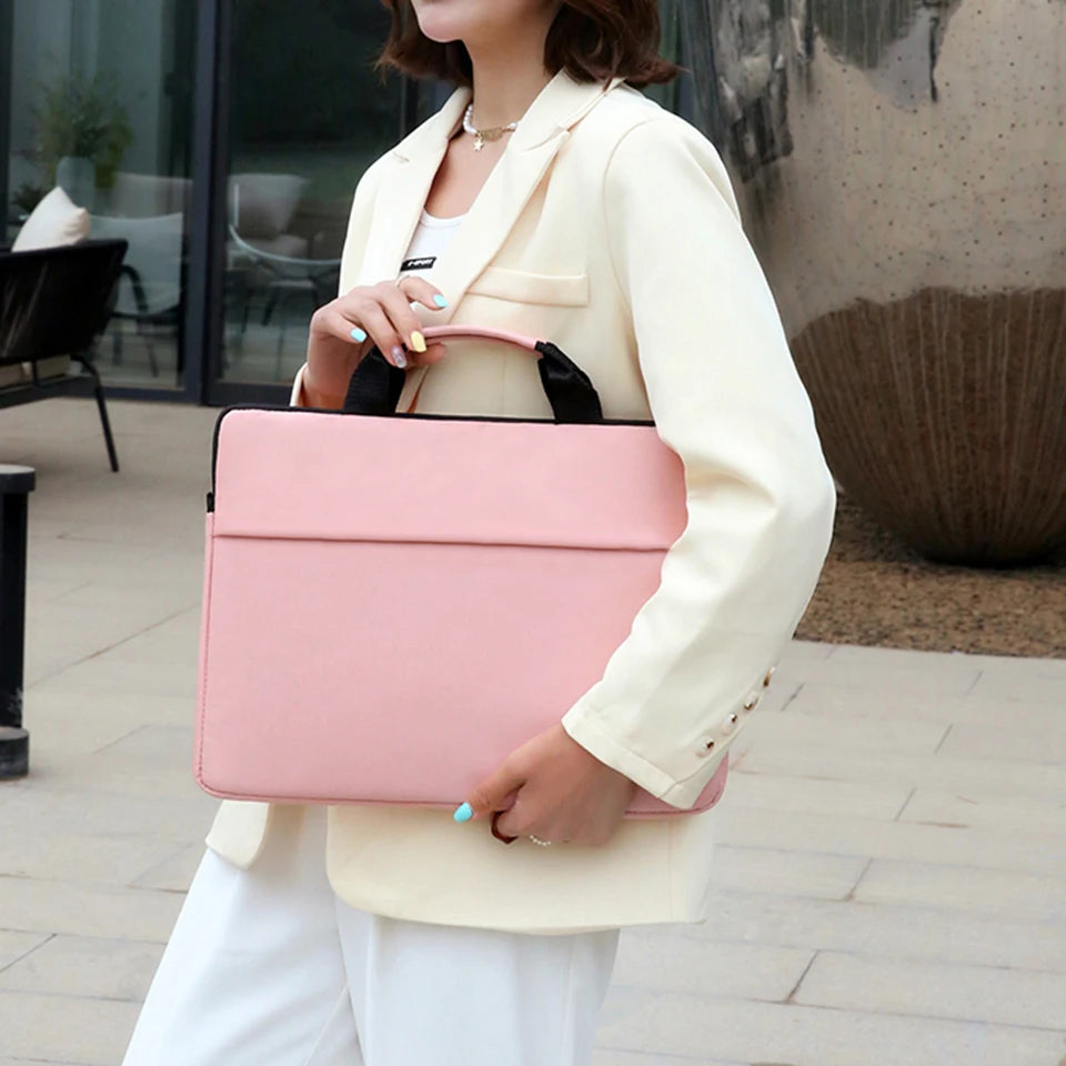 Laptop Bag Women 2023 13.3 14.1 15.6 17 Inch Office Notebook Sleeve Case Travel Computer Handbag Elegant Fashion Luxury
