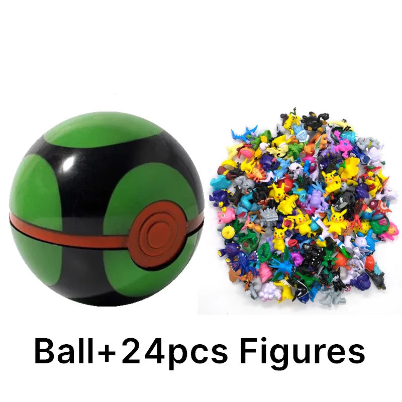 Funny Joy Pokemoning Toys 7Cm Elf Ball 2-3cm Anime Action PokeBall Figures Monster Toy Model Dolls Children Christmas Gift