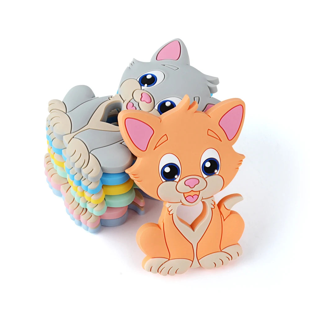1Pcs Silicone Teether Animal Koala Rodent Cartoon Food Grade DIY Baby Necklace Pendant Oral Care Baby Teether Toys