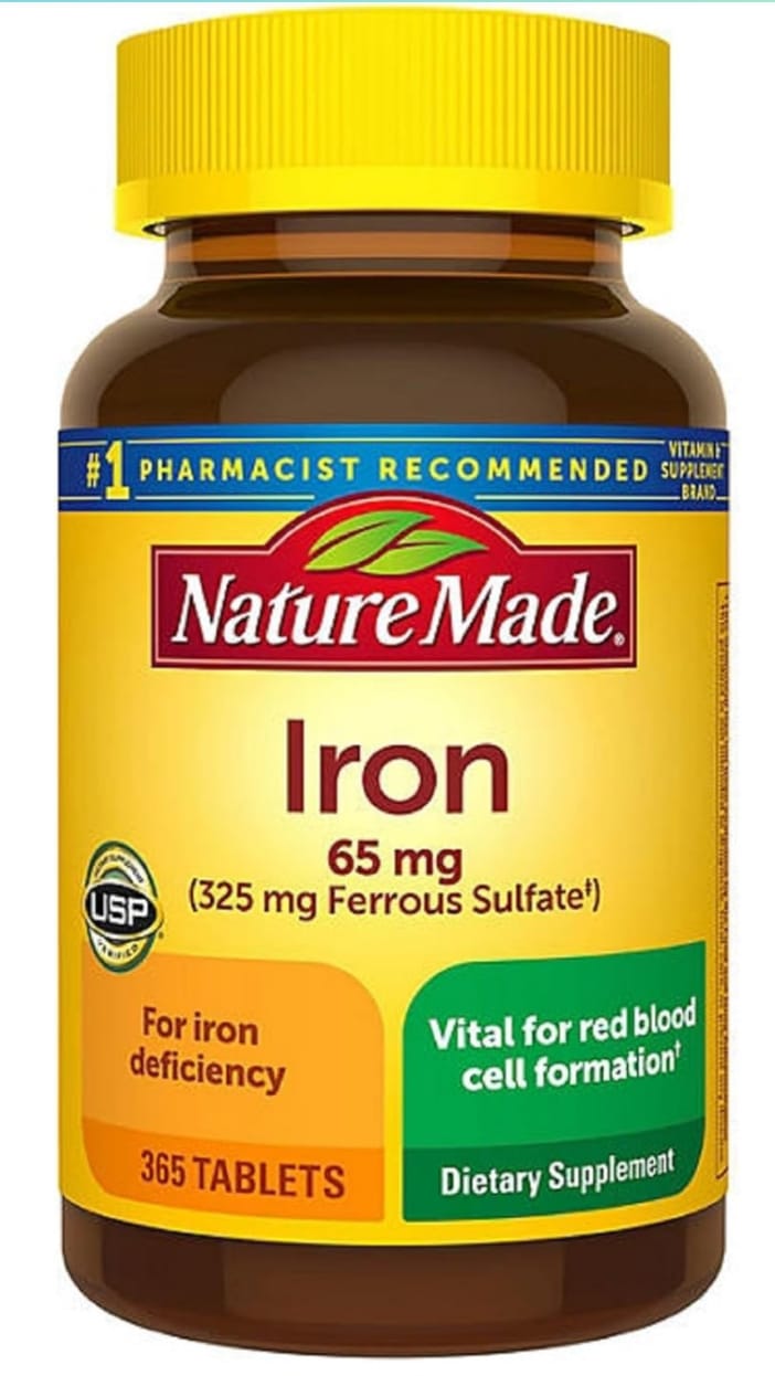 Nature Made Iron 65 mg - Essential Support for Red Blood Cell Formation